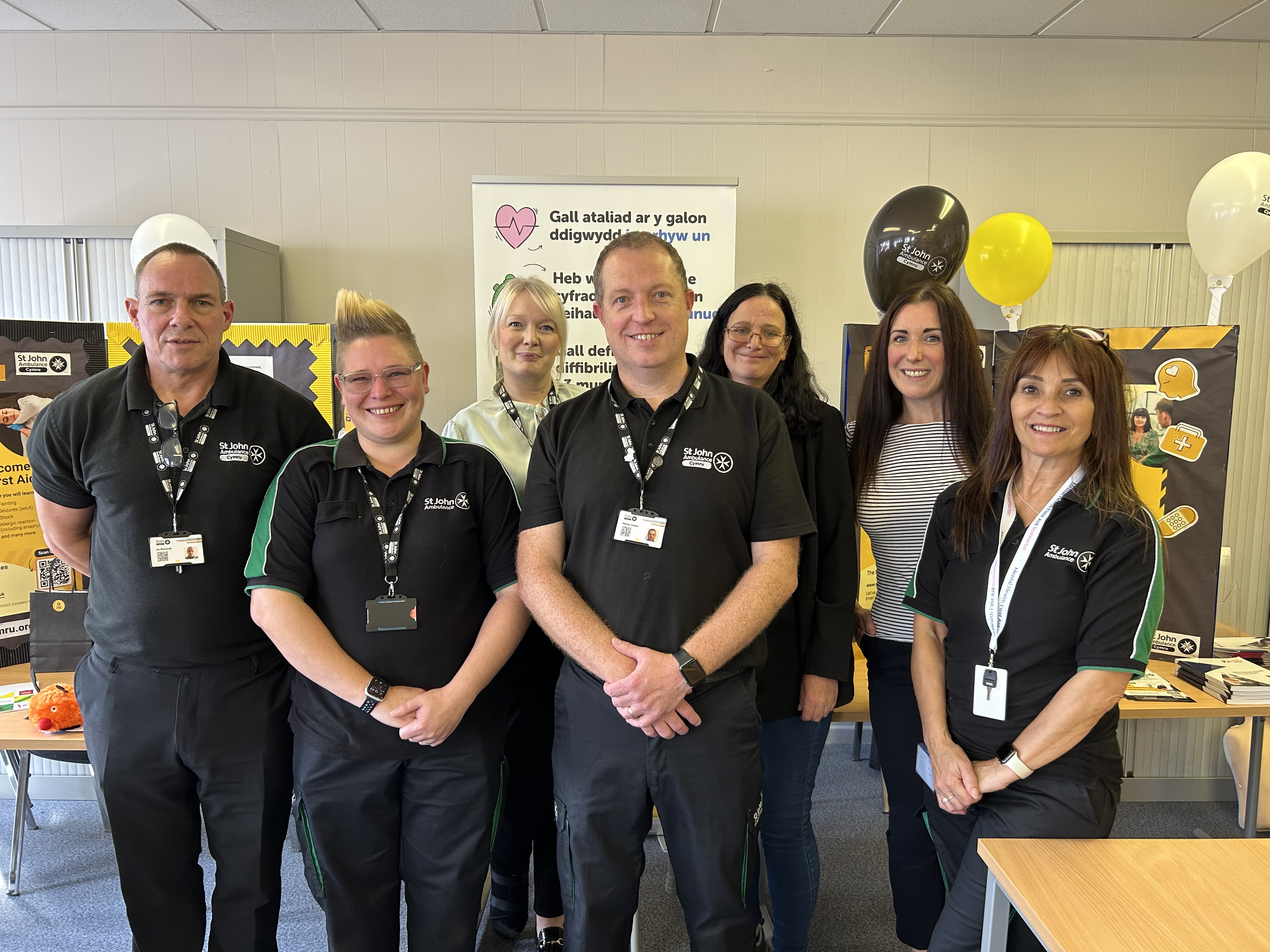 Some of St John Ambulance Cymru’s friendly training team